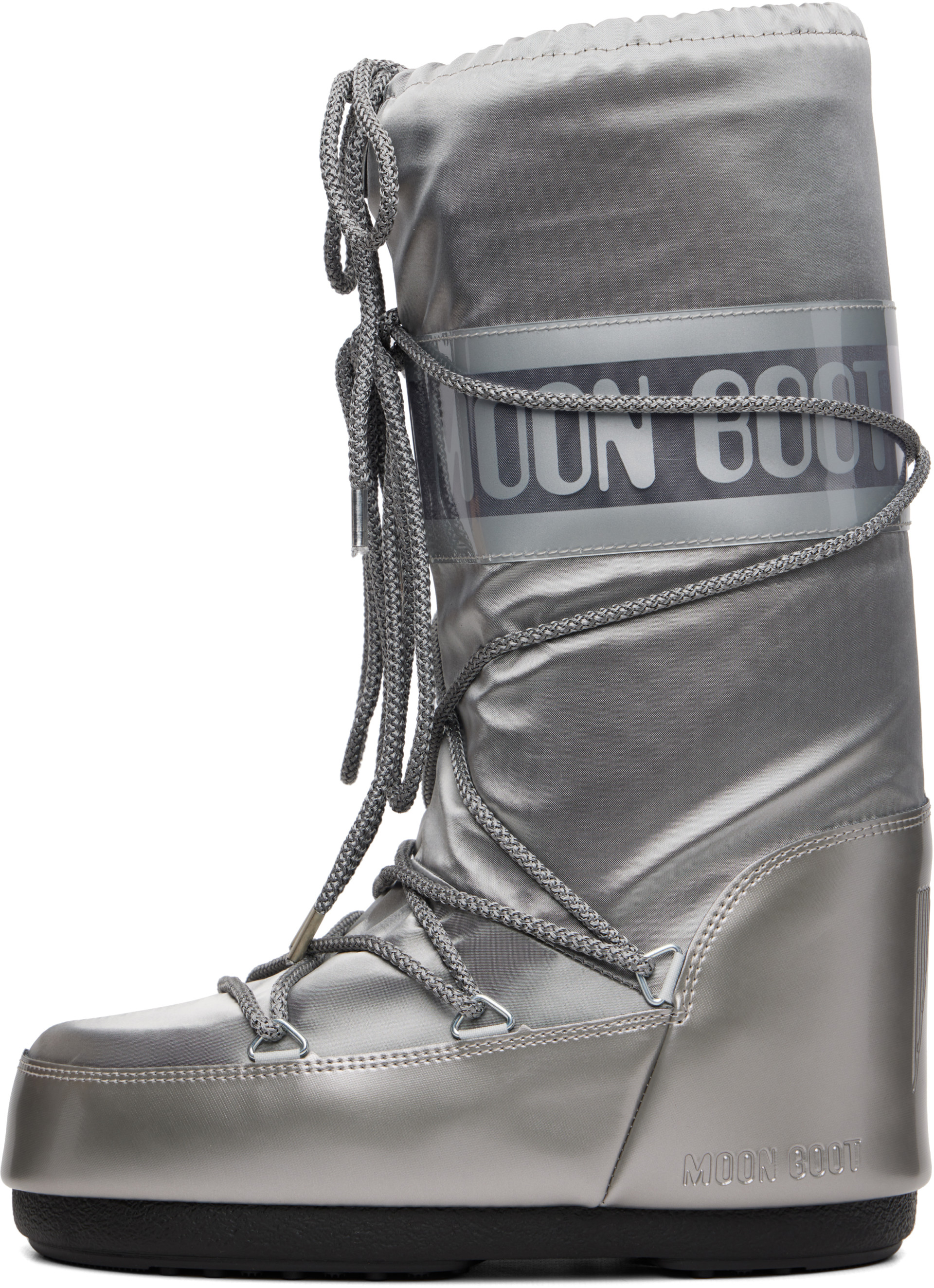 Moon Boot - Bottes Icon Glance argentées en satin