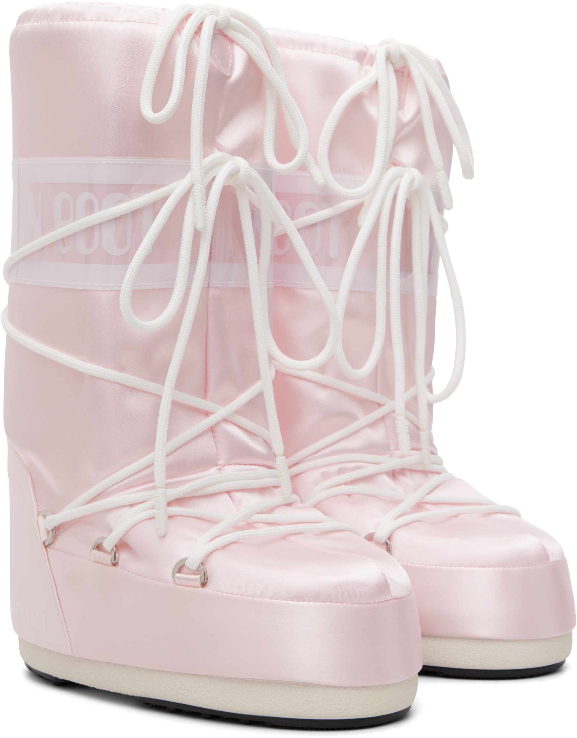 Moon Boot - Bottes hautes Icon roses en satin