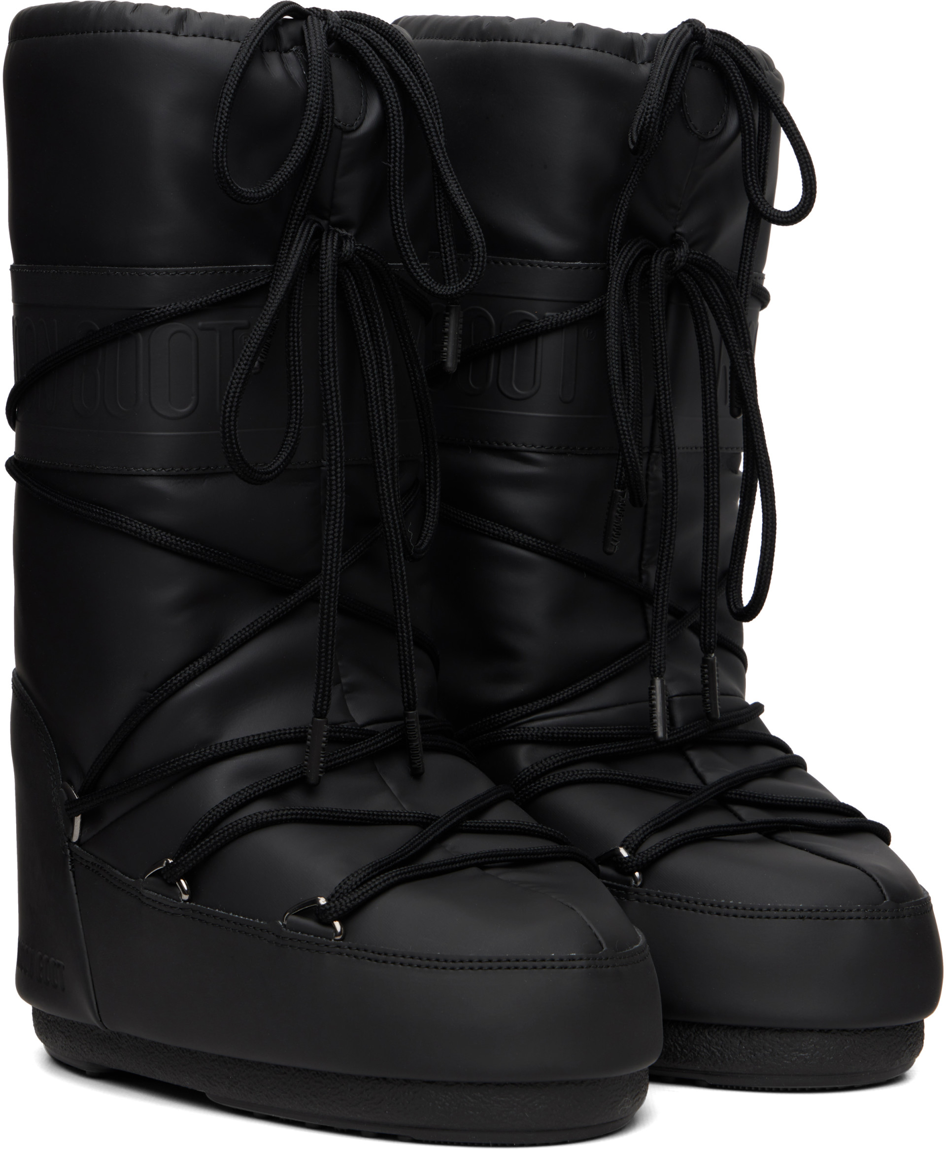Moon Boot - Bottes Icon noires en caoutchouc