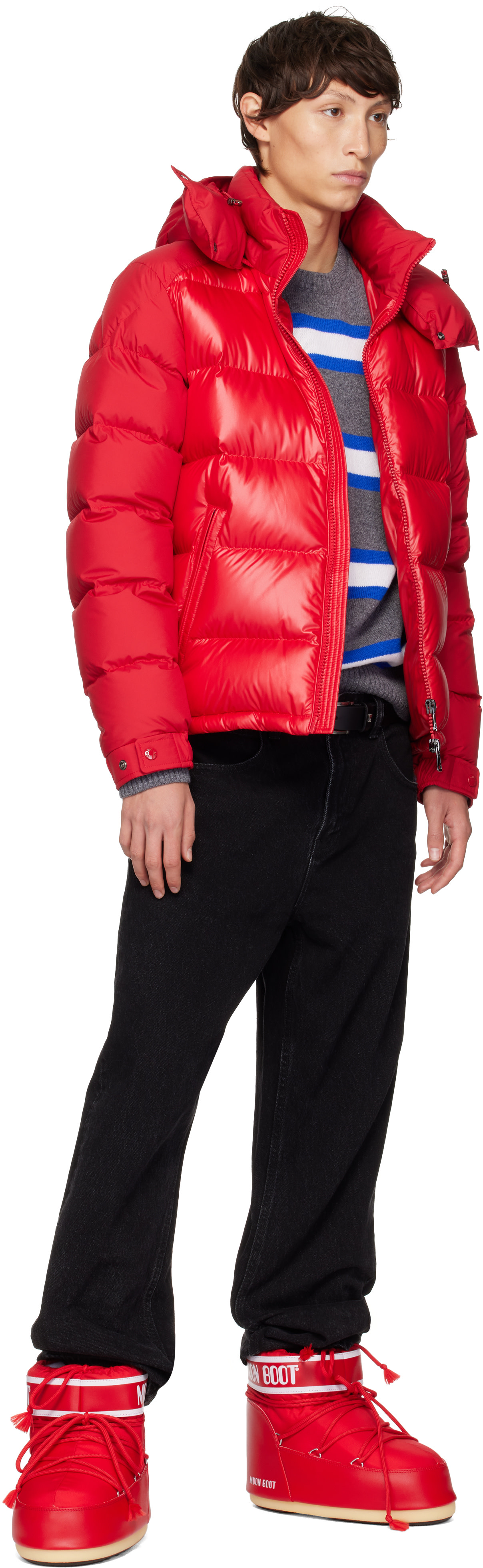 Moon Boot - Bottines Icon rouges en nylon