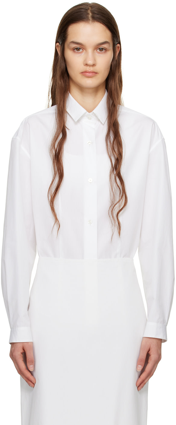 The Row White Concetta Shirt