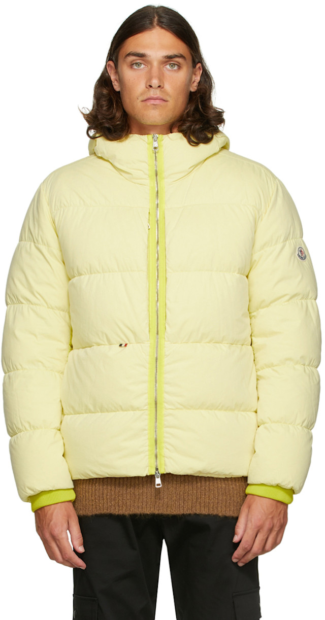 Moncler: Yellow Paviot Jacket | SSENSE Canada