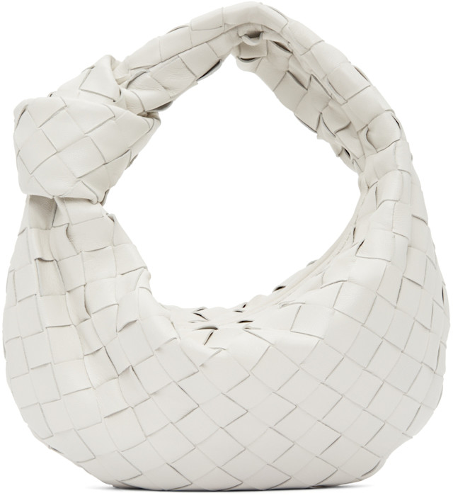 Bottega Veneta: White Mini Jodie Bag | SSENSE