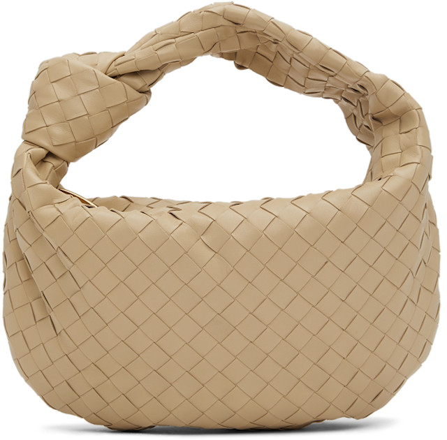 Bottega Veneta: Beige Teen Jodie Bag | SSENSE