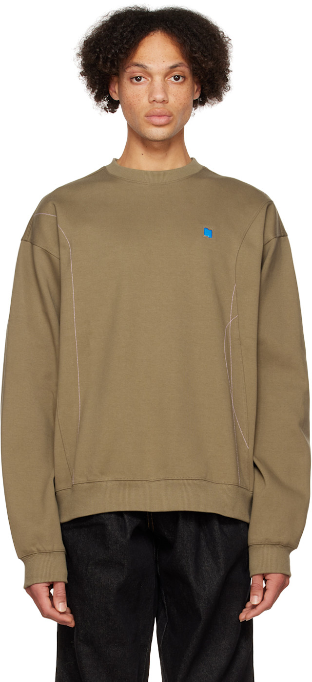 ADER ERROR ダークブラウン ポロシャツ ADER error: Khaki TRS Sweatshirt | SSENSE Germany