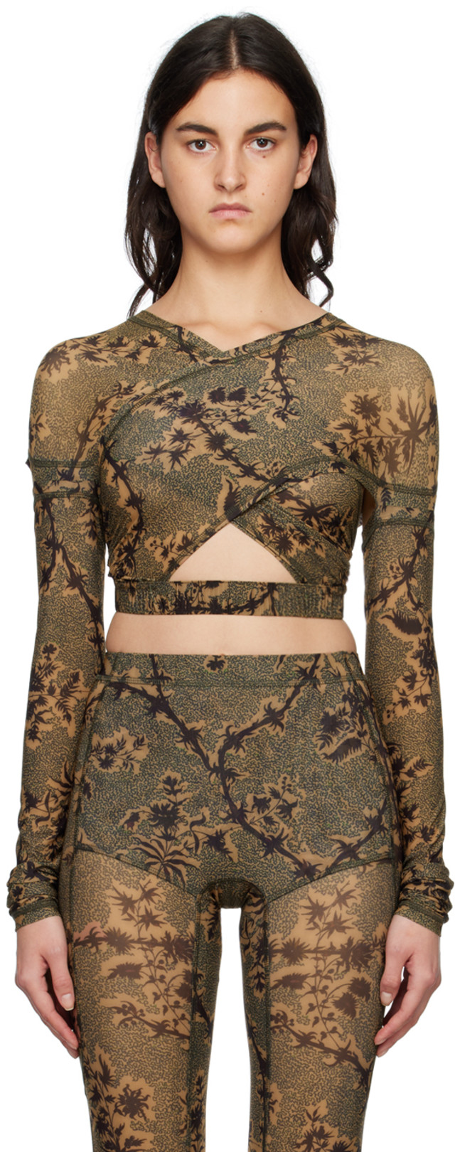 KNWLS: Tan Anti Cross Over Blouse | SSENSE