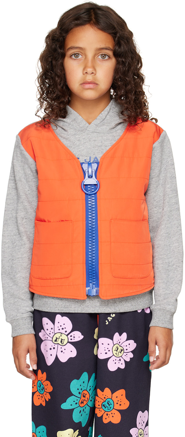 Marc Jacobs: Kids Gray Layered Hoodie | SSENSE Singapore