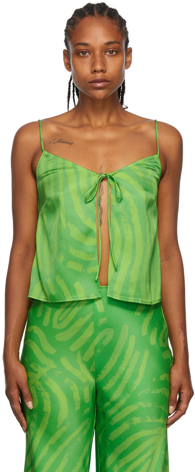 SIMONMILLER: Green Zapa Tank Top | SSENSE Bahrain