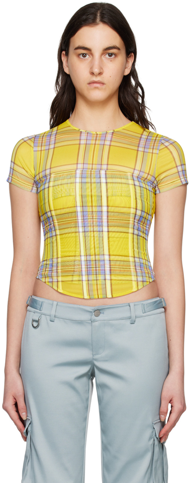 Miaou: Yellow Peri Corset | SSENSE Canada