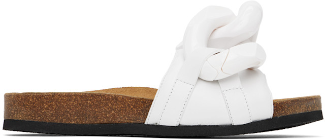 JW Anderson: White Chain Slides | SSENSE