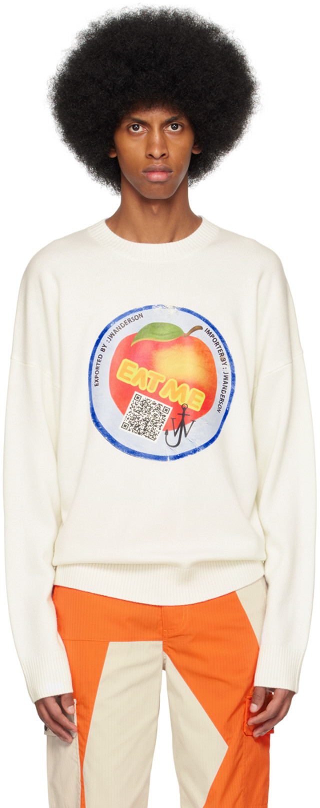 JW Anderson: Off-White 'Eat Me' Sweater | SSENSE