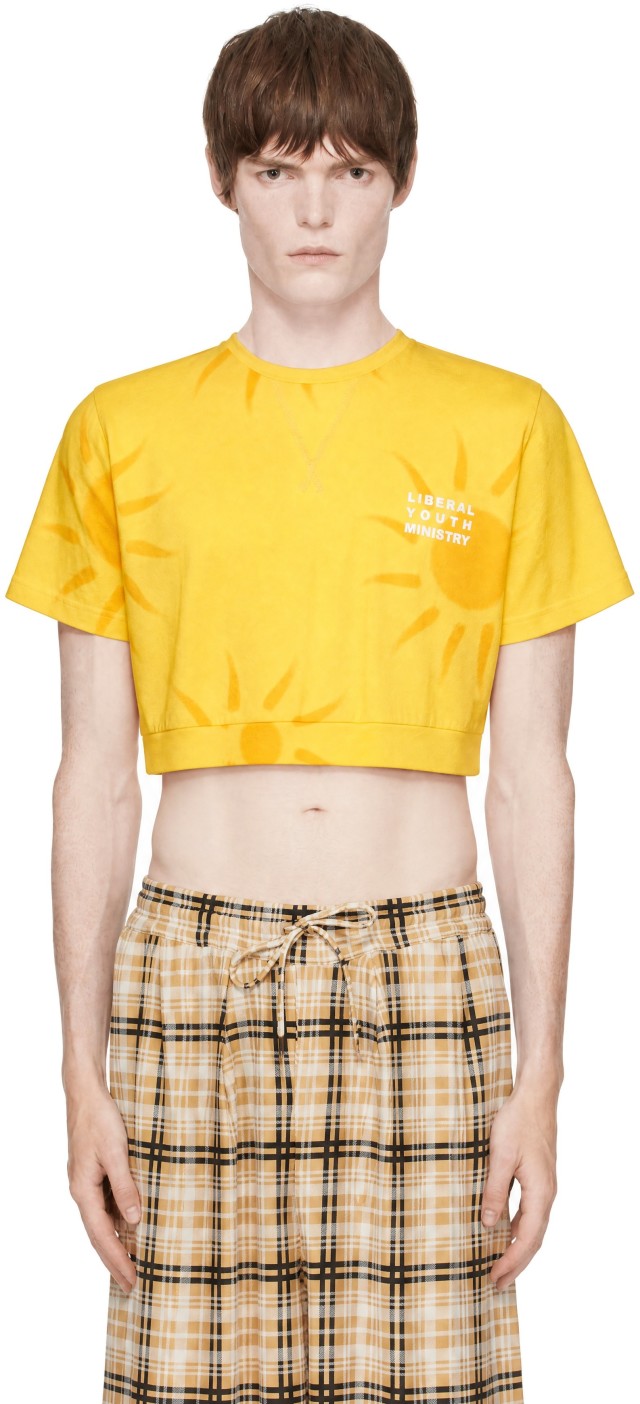 Liberal Youth Ministry: Yellow Rugby T-Shirt | SSENSE