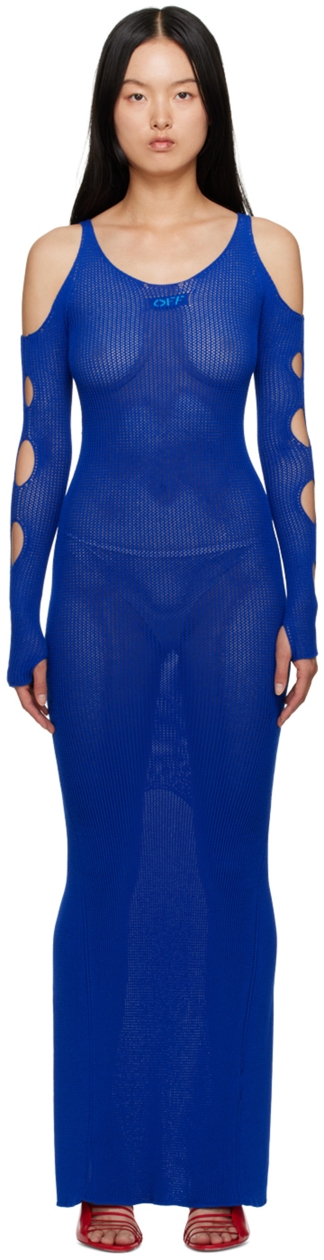 break it off maxi dress blue Off-White: Hole Net cut out black mini Night Before the Wedding Pair with a thong Flavour:Chocolate Truffle/Ganache