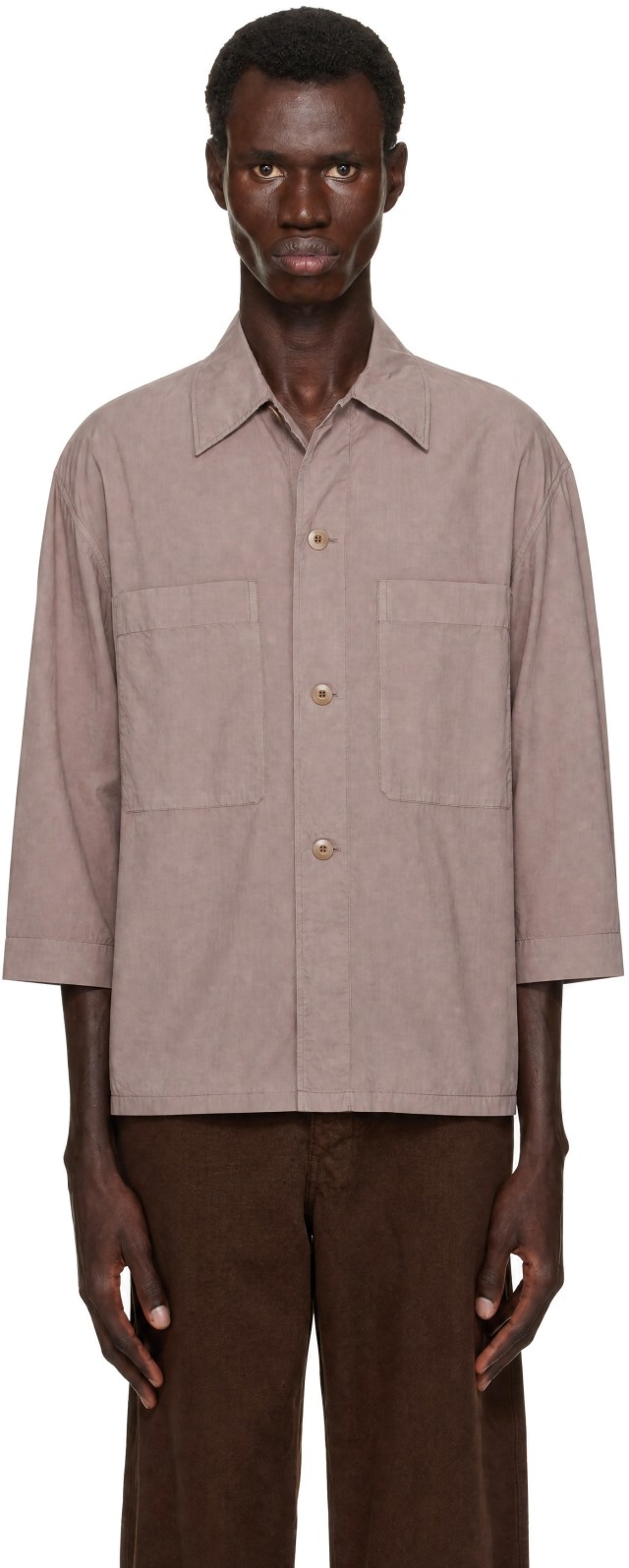 LEMAIRE: トープ Military シャツ | SSENSE 日本