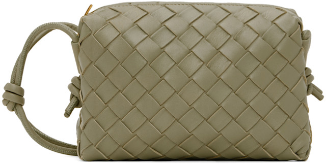 Bottega Veneta: Green Mini Loop Camera Bag | SSENSE
