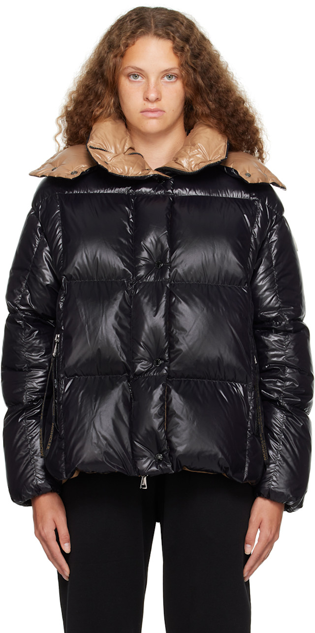 Moncler: Black Parana Short Down Jacket | SSENSE