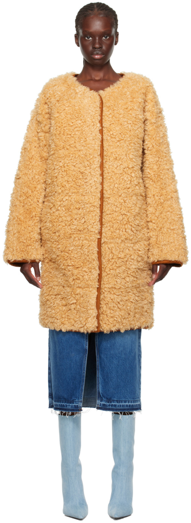 Stand Studio: Beige Paola Coat | SSENSE Canada