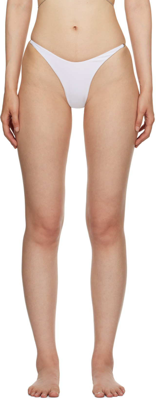 Mugler: White Star Bikini Bottoms | SSENSE