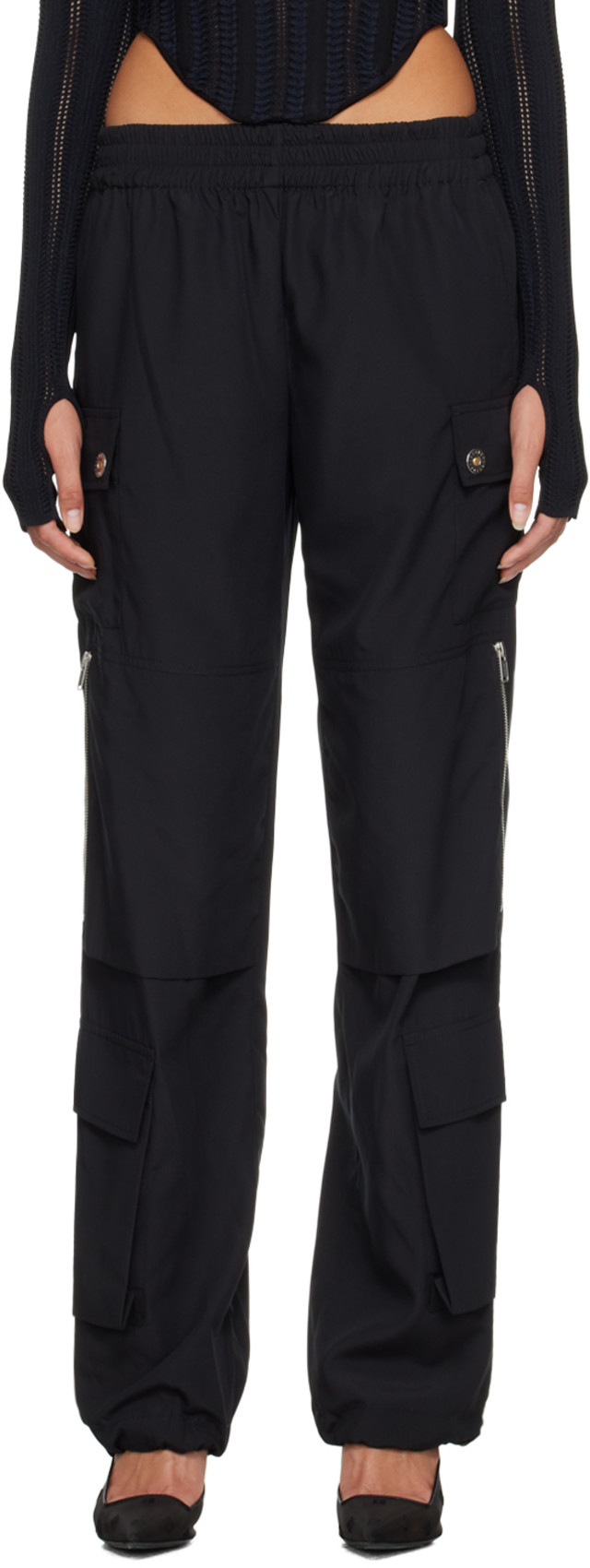 Dion Lee: Black Pocket Cargo Trousers | SSENSE