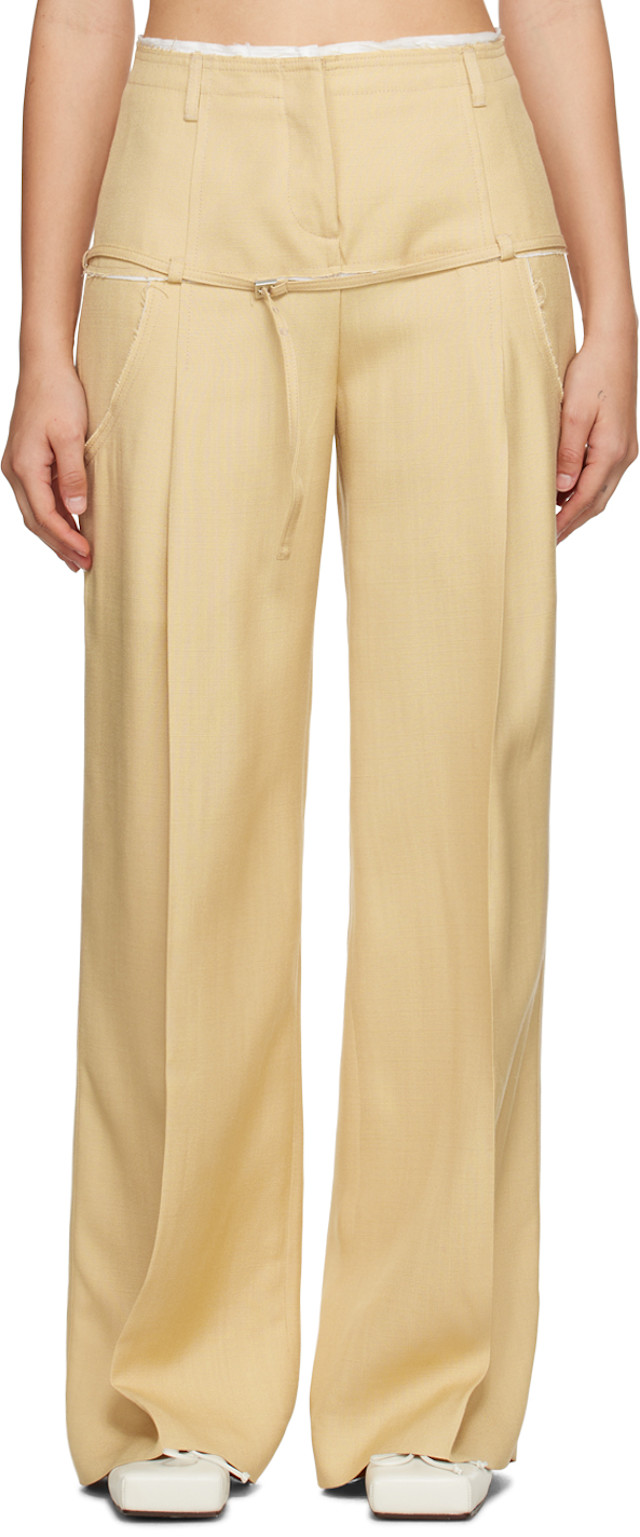 JACQUEMUS: Beige Le Chouchou 'Le Pantalon Criollo' Trousers