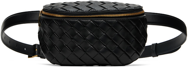 Bottega Veneta: ブラック ジップポーチ | SSENSE 日本