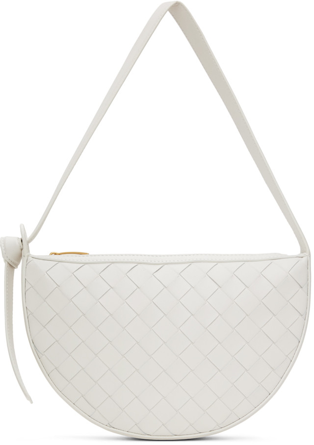 Bottega Veneta: White Mini Sunrise Bag | SSENSE