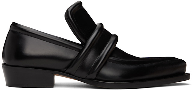 Bottega Veneta: ブラック Spada ローファー | SSENSE 日本