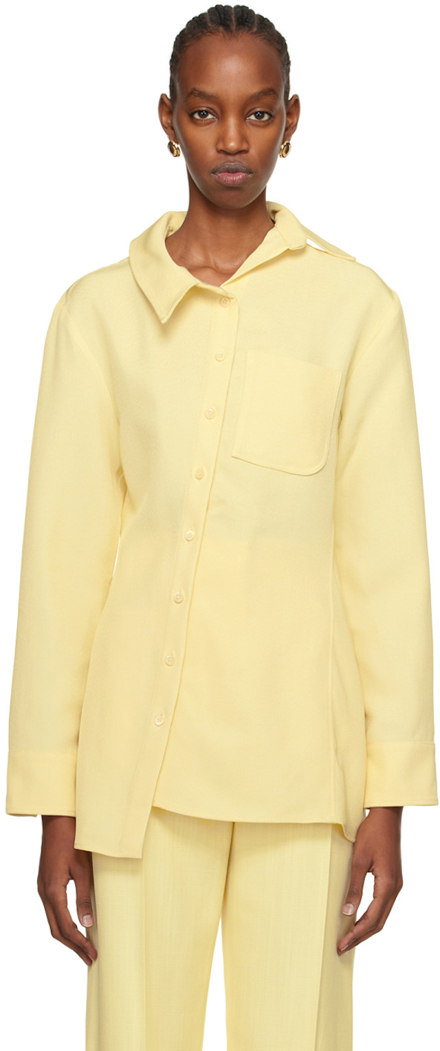 JACQUEMUS: Yellow Les Sculptures 'La chemise Pablo' Shirt | SSENSE