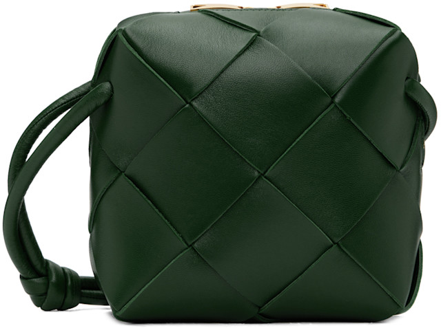 Bottega Veneta: Green Mini Cassette Camera Bag | SSENSE