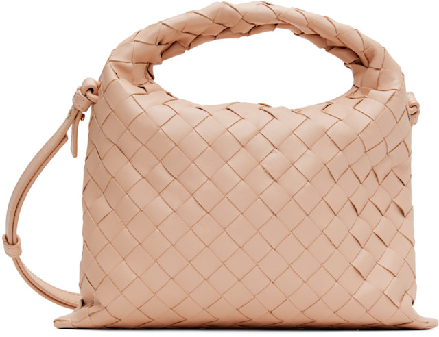 Bottega Veneta: Pink Mini Hop Bag | SSENSE
