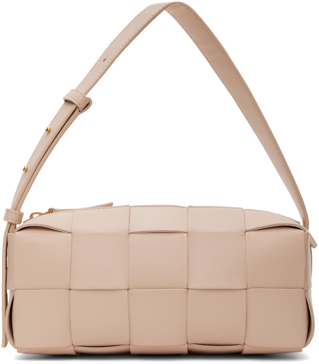 Bottega Veneta: Pink Small Brick Cassette Bag | SSENSE
