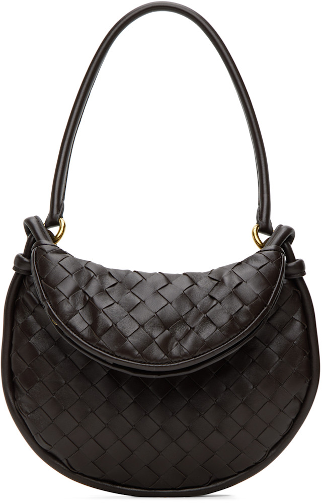 Bottega Veneta: Brown Small Gemelli Shoulder Bag | SSENSE