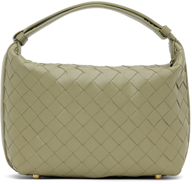 Bottega Veneta: Green Mini Wallace Bag | SSENSE