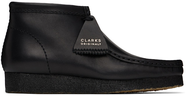 Clarks Originals: Black Wallabee Boots | SSENSE