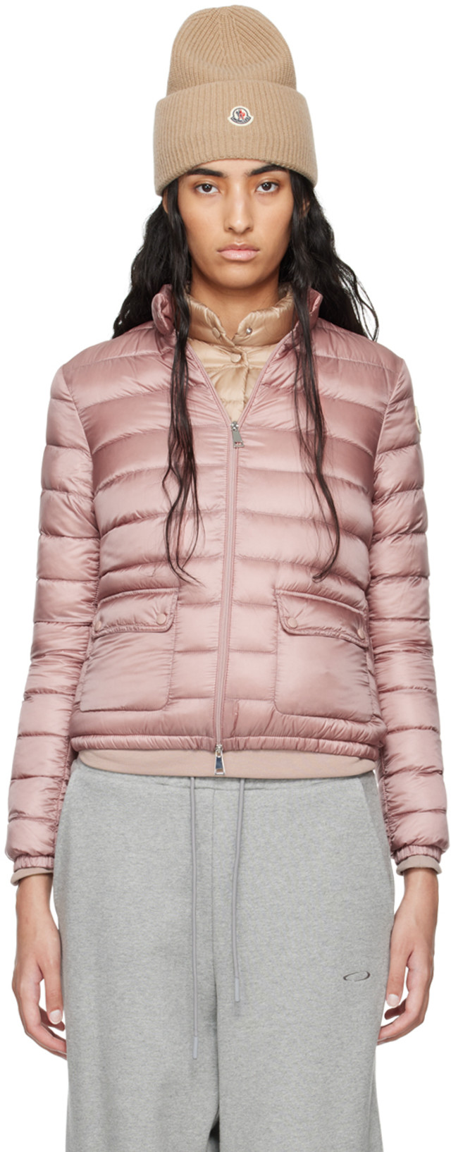 MONCLER ブルゾン　ピンク Pink Maire Hooded Short Down Jacket - Short Down Jackets for Women
