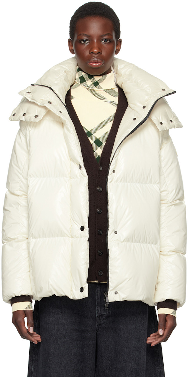 Moncler: White Parana Down Jacket | SSENSE Canada
