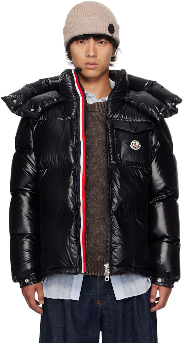 Moncler: Black Montbeliard Down Jacket | SSENSE Canada