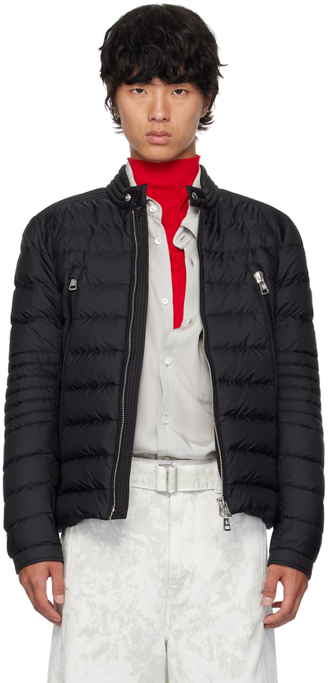 Moncler: ブラック Amiot ダウンジャケット | SSENSE 日本
