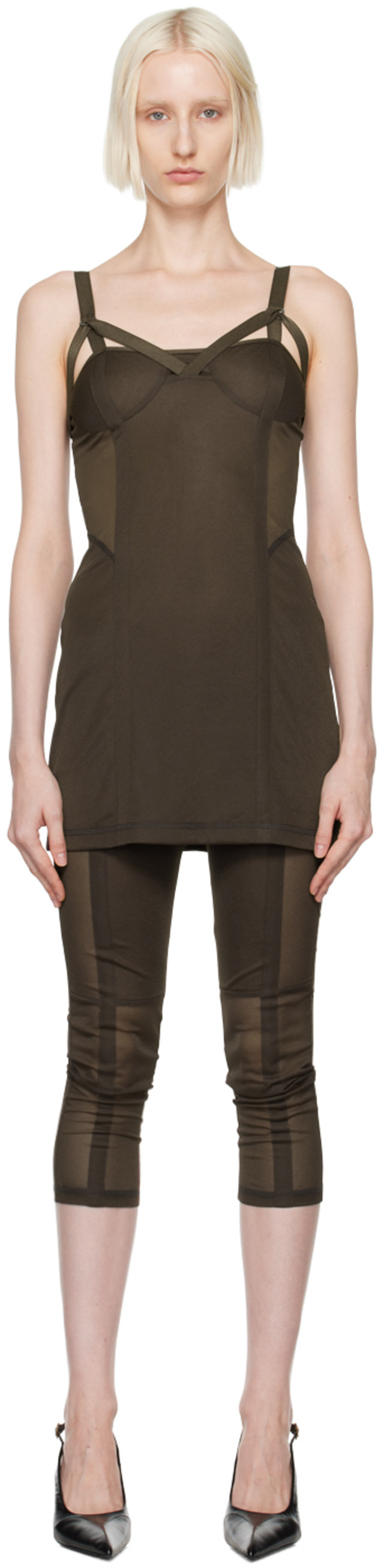 KNWLS: Brown Grace Minidress