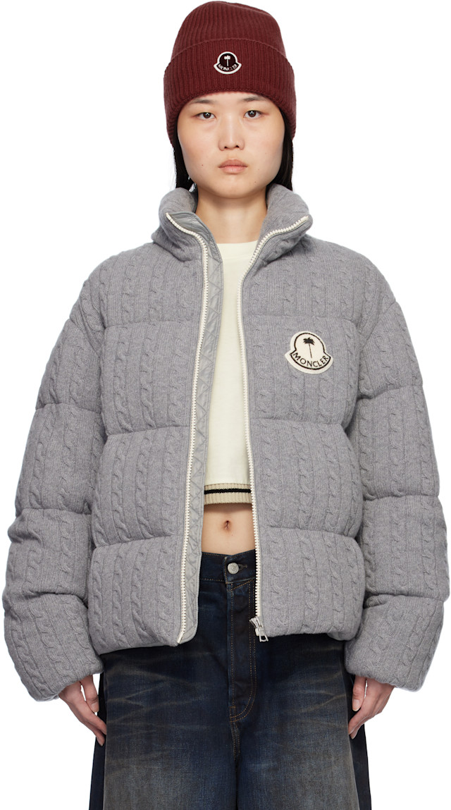 Moncler Genius: Moncler x Palm Angels グレー Austru ダウン
