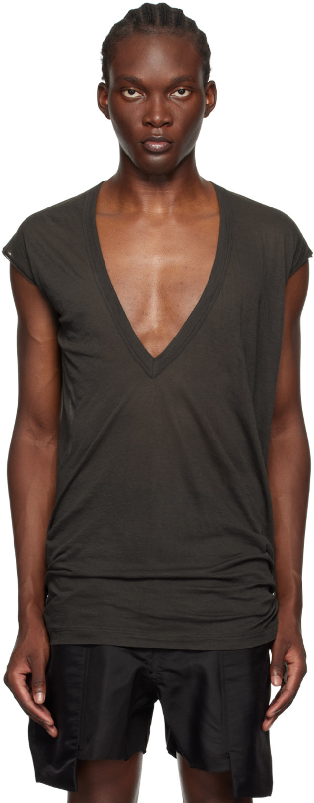 トップス Rick Owens Dylan sleeve T Rick Owens: グレー Porterville Dylan トップス | SSENSE 日本