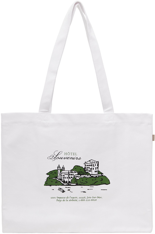 A.P.C.: JJJJoundエディション ホワイト Hôtel Souvenirs トートバッグ