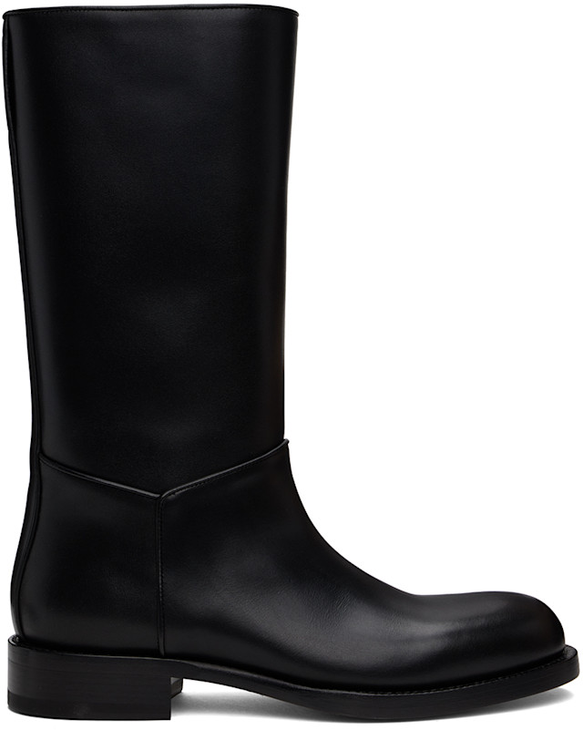 The Row: Black Nobilis Riding Boots | SSENSE