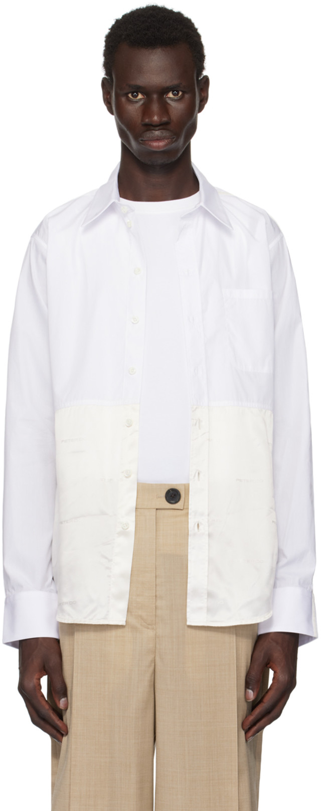 Peter Do: White & Off-White Combo Office Shirt | SSENSE