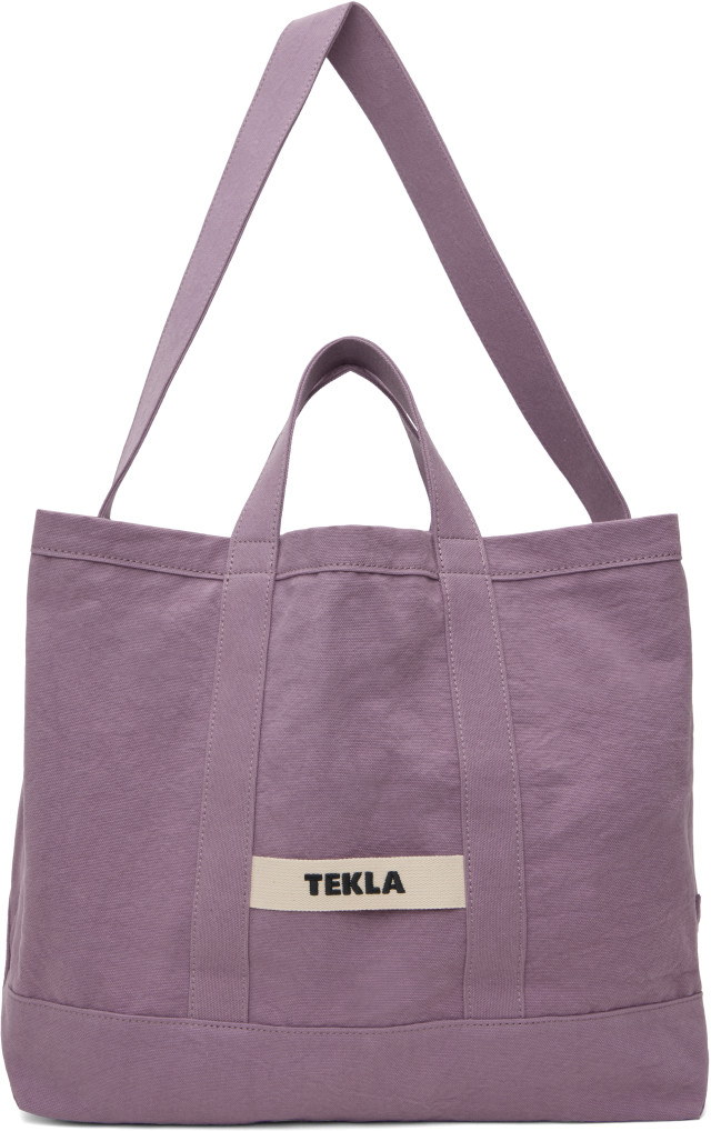 TEKLA バッグ　パープル Tekla: Purple Beach Tote | SSENSE
