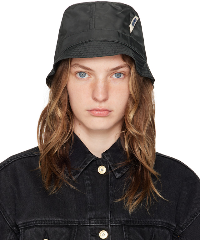 帽子 jacquemus Les Classiques JACQUEMUS: Black Les Classiques 'The Artichaut' Denim Cap | SSENSE