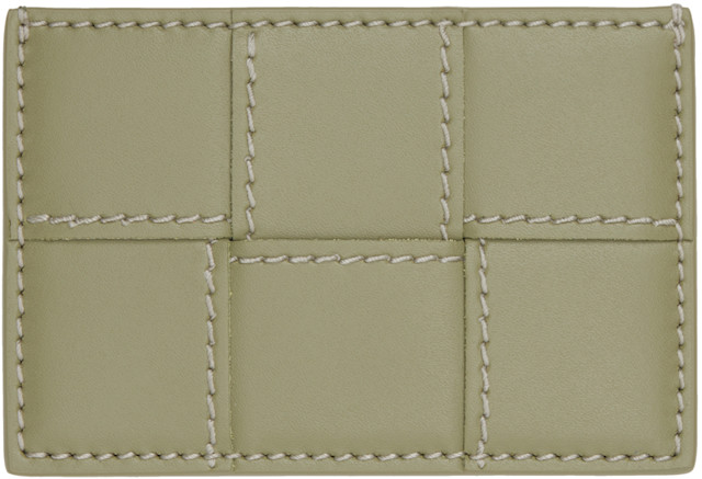 【新品】BOTTEGA VENETA CASSETTE CARDHOLDER Bottega Veneta: Green Cassette Credit Card Holder | SSENSE Canada