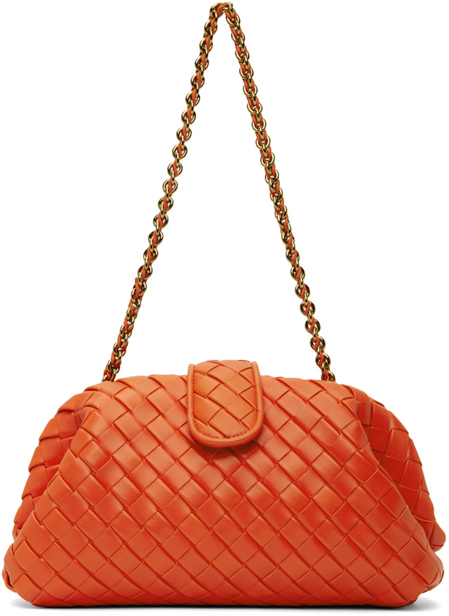 Bottega Veneta: Orange Teen Lauren 1980 With Chain Clutch | SSENSE
