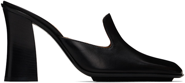 Bottega Veneta: Black Step San Marco Mules | SSENSE
