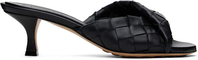 Bottega Veneta: Black Blink Mules | SSENSE